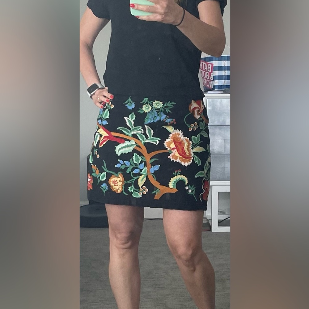 Embroidered skirt Zara